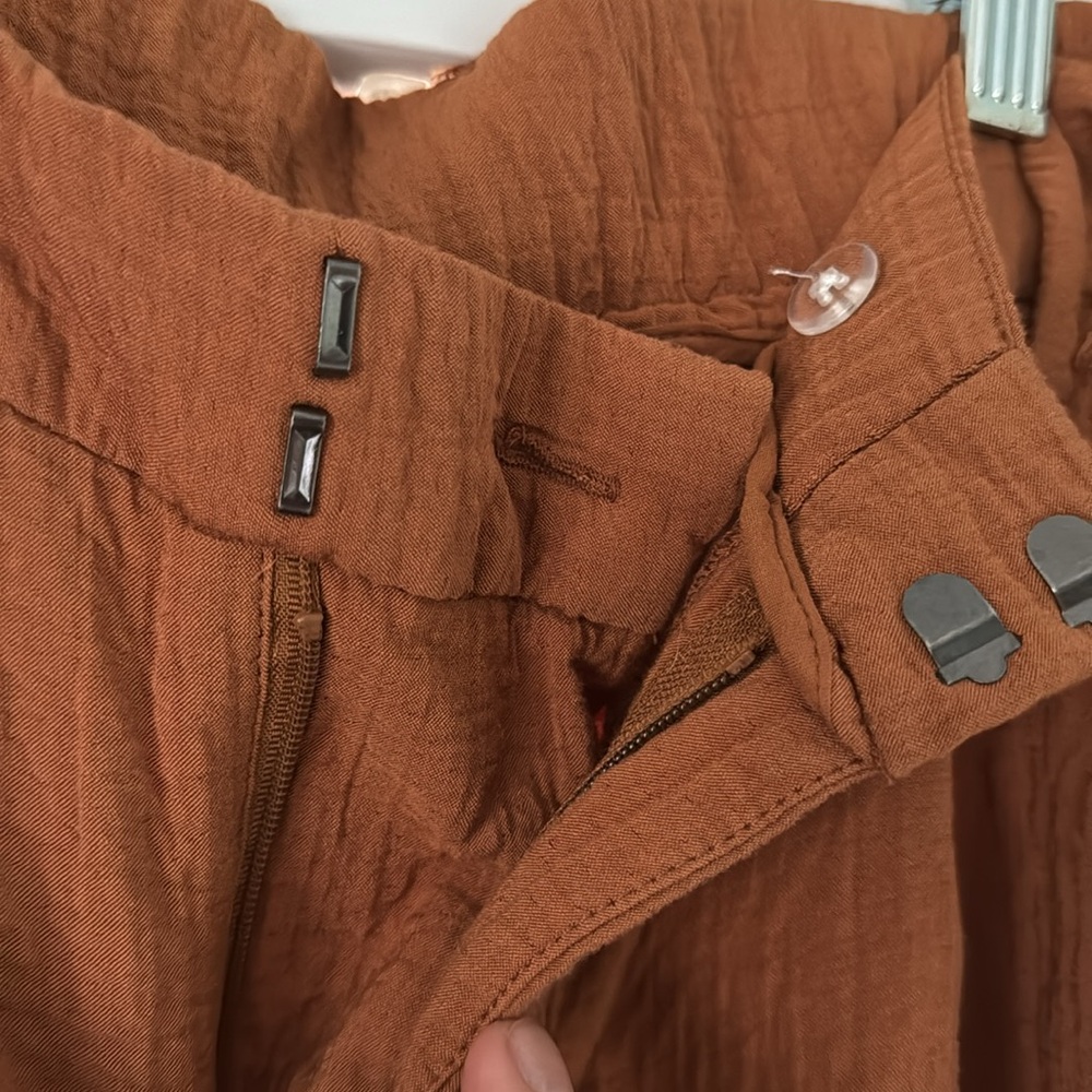 A new day gauze high-waisted wide leg pants - Picture 4 of 6